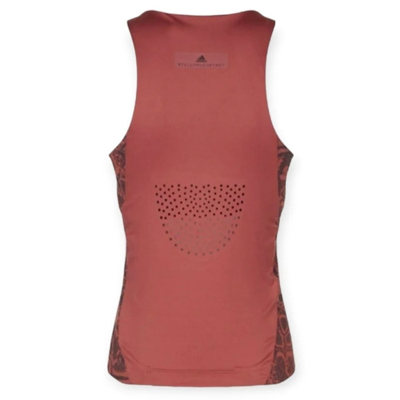 Adidas by Stella McCartney Run Leo 1/4 Zip Tank with Mesh Sides Vent Back Medium - Picture 2 of 14